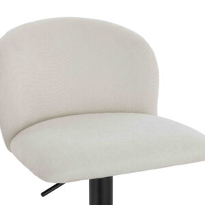 Maxwell Set of 2 Beige Textured Fabric Curved Bar Chairs