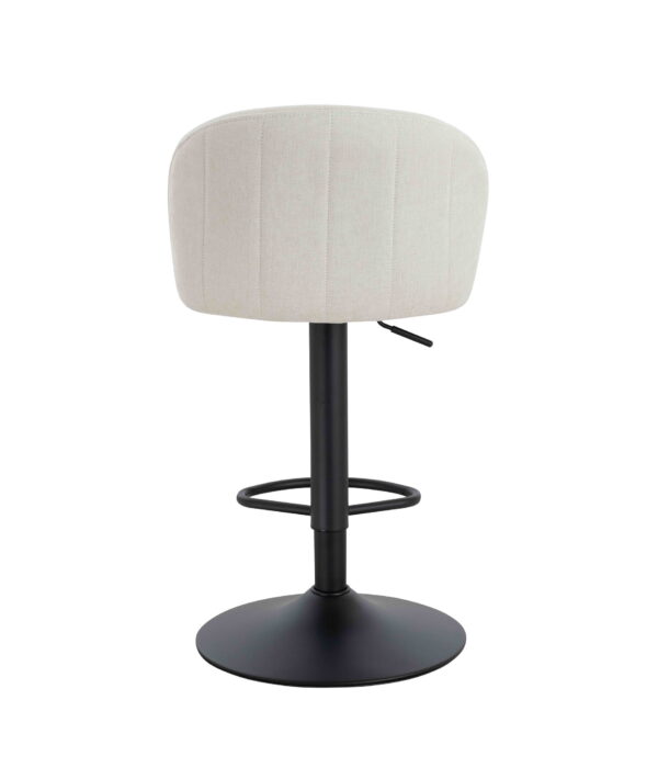 Maxwell Set of 2 Beige Textured Fabric Curved Bar Chairs
