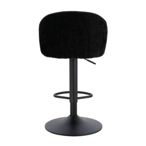Maxwell Set of 2 Black Textured Fabric Curved Bar Chairs