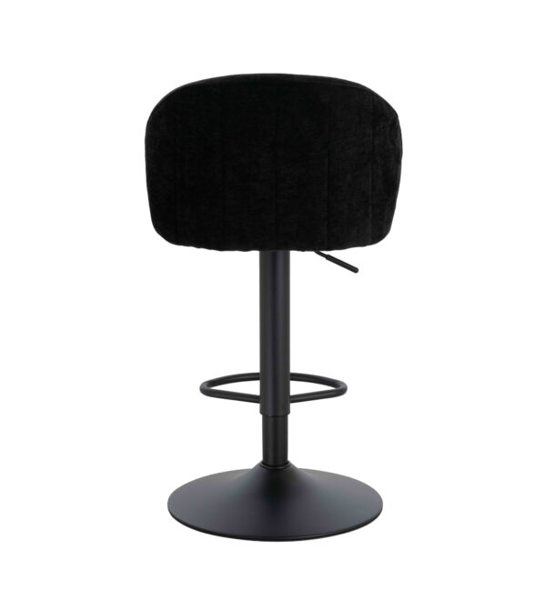 Maxwell Set of 2 Black Textured Fabric Curved Bar Chairs