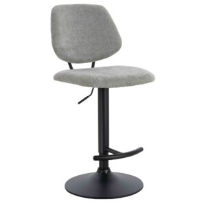 Maxwell Set of 2 Light Grey Textured Fabric Bar Chairs
