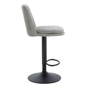 Maxwell Set of 2 Light Grey Textured Fabric Cushioned Bar Chairs