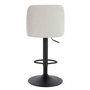 Maxwell Set of 2 Beige Textured Fabric Cushioned Bar Chairs