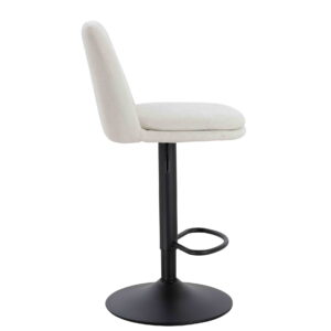 Maxwell Set of 2 Beige Textured Fabric Cushioned Bar Chairs