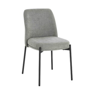 Maxwell Set of 2 Light Grey Textured Fabric Dining Chairs