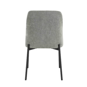 Maxwell Set of 2 Light Grey Textured Fabric Dining Chairs
