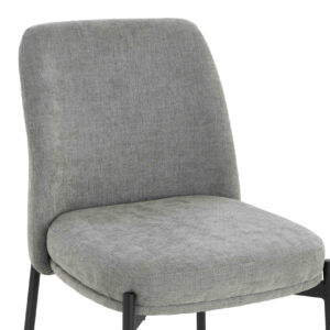 Maxwell Set of 2 Light Grey Textured Fabric Dining Chairs