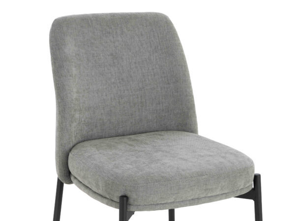 Maxwell Set of 2 Light Grey Textured Fabric Dining Chairs