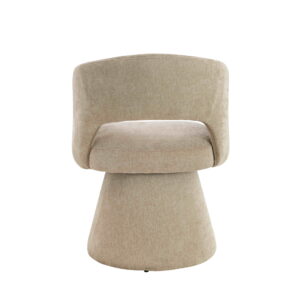 Maxwell Stone Fabric Curved Accent  Dining Chair
