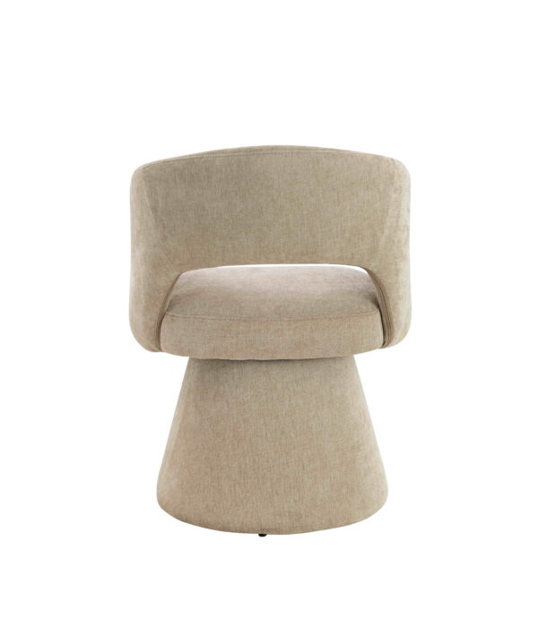 Maxwell Stone Fabric Curved Accent  Dining Chair