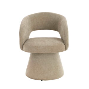 Maxwell Stone Fabric Curved Accent  Dining Chair