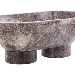 Fazio Forest Green Marble Pedestal Bowl