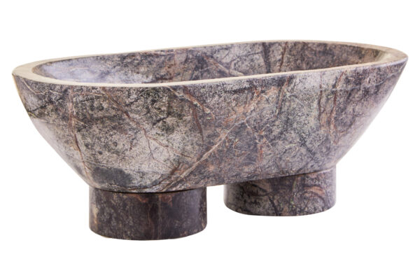Fazio Forest Green Marble Pedestal Bowl