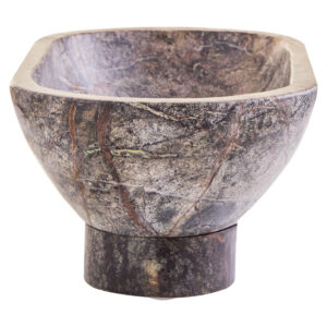 Fazio Forest Green Marble Pedestal Bowl