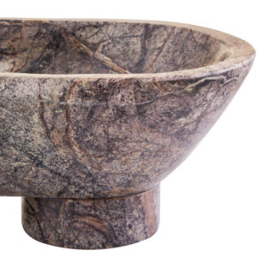 Fazio Forest Green Marble Pedestal Bowl