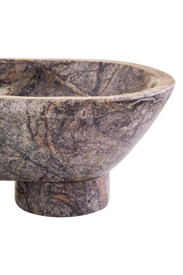 Fazio Forest Green Marble Pedestal Bowl