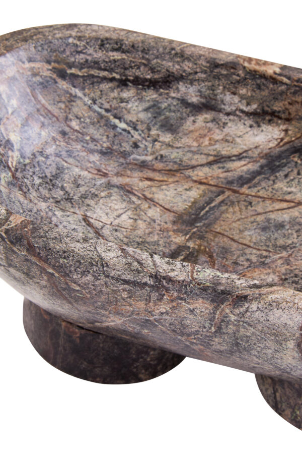 Fazio Forest Green Marble Pedestal Bowl