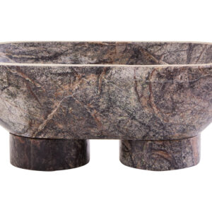 Fazio Forest Green Marble Pedestal Bowl