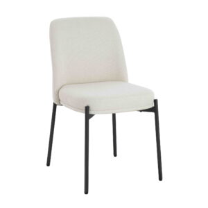 Maxwell Set of 2 Light Beige Textured Fabric Dining Chairs