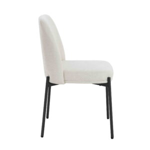 Maxwell Set of 2 Light Beige Textured Fabric Dining Chairs