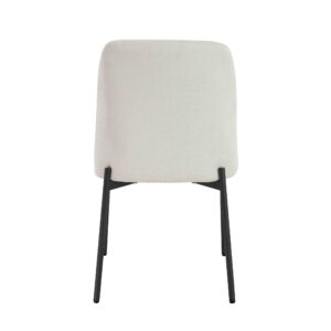 Maxwell Set of 2 Light Beige Textured Fabric Dining Chairs