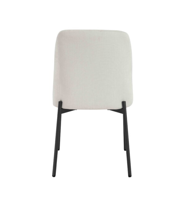 Maxwell Set of 2 Light Beige Textured Fabric Dining Chairs