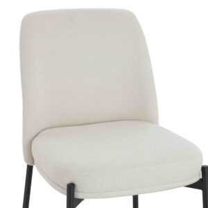 Maxwell Set of 2 Light Beige Textured Fabric Dining Chairs