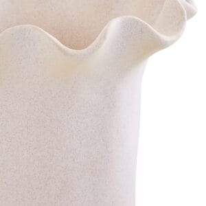 Sonata Large Cream Fluted Vase