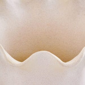 Sonata Large Cream Fluted Vase