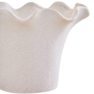 Sonata Small Cream Fluted Vase