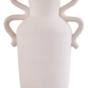 Sonata Large White Vase with Abstract Handles