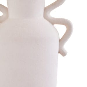 Sonata Large White Vase with Abstract Handles