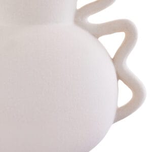 Sonata Small White Vase with Abstract Handles