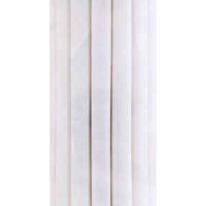 Savio White Fluted Marble Vase