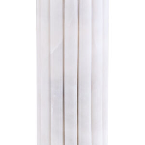 Savio White Fluted Marble Vase