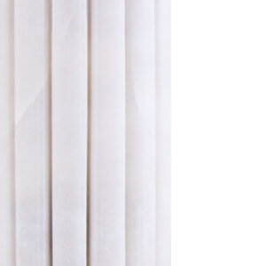 Savio White Fluted Marble Vase