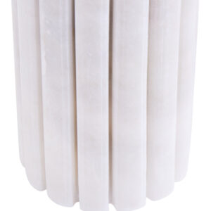 Savio White Fluted Marble Vase