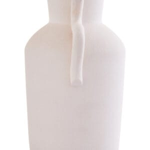 Sonata Large White Vase with Abstract Handles