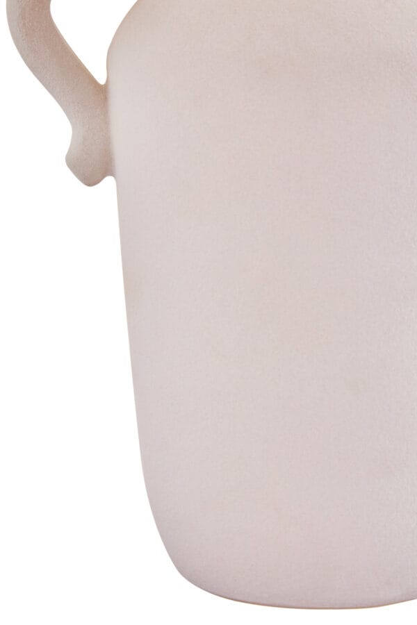 Sonata Large White Vase with Abstract Handles