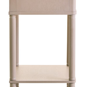 Heritage One Drawer Reed Detail Taupe Wood Side Table