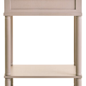 Heritage One Drawer Reed Detail Taupe Wood Side Table
