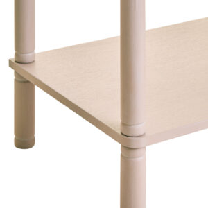 Heritage One Drawer Reed Detail Taupe Wood Side Table