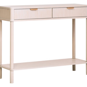 Heritage Two Drawer Reed Detail Taupe Wood Console Table