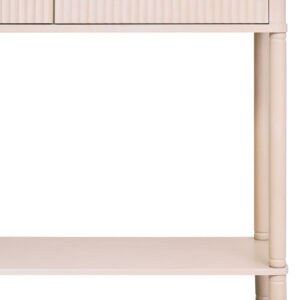 Heritage Two Drawer Reed Detail Taupe Wood Console Table