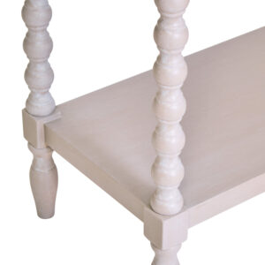 Heritage Two Drawer Bobble Detail Grey Wood Console Table
