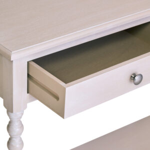 Heritage Two Drawer Bobble Detail Grey Wood Console Table