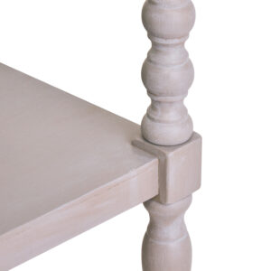 Heritage Two Drawer Bobble Detail Grey Wood Console Table