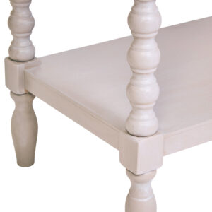 Heritage One Drawer Bobble Detail Grey Wood Side Table