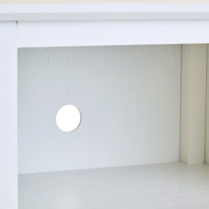 Heritage Two Drawer White Finish Wood Side Table