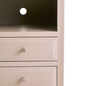 Heritage Two Drawer Taupe Wood Side Table